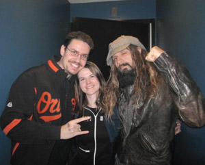 Rod and Leanne Hannah with Rob Zombie, Dec 5, 2009